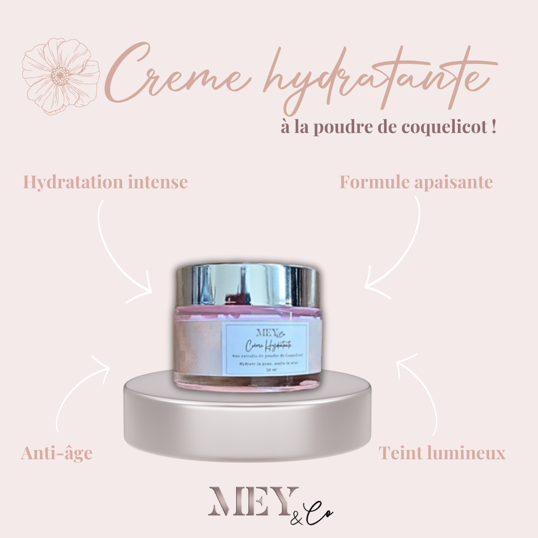 crème hydratante à la poudre de coquelicot - les bienfaits